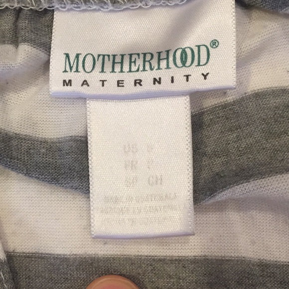 Motherhood maternity gray and white striped top - Picture 2 of 2